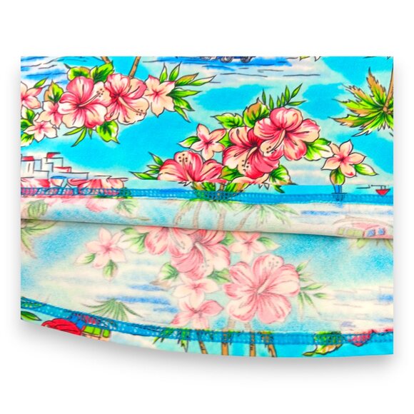 Vintage-BALTEX-Women's Bathing Suit Cover up-Skirt-Swimwear-Summer-Blue-Pink - Picture 5 of 13